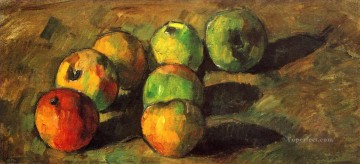 Paul Cezanne Painting - Naturaleza muerta con siete manzanas Paul Cezanne